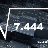 Resultado de la raíz de 7444