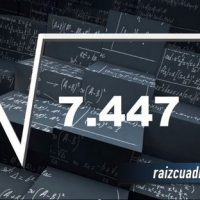Resultado de la raíz cuadrada de 7447