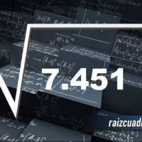 ¿Cuál es el resultado de la raíz cuadrada de 7451?
