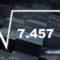 Resultado de la raíz cuadrada de 7457