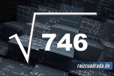¿Qué se obtiene al resolver la raíz de 746?