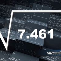 Resultado de la raíz cuadrada de 7461