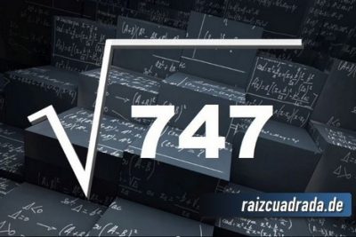Resultado de la raíz de 747