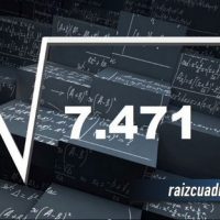 Resultado de la raíz de 7471
