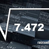 Resultado de la raíz cuadrada de 7472
