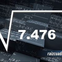 Resultado de la raíz de 7476