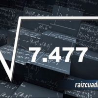 Resultado de la raíz cuadrada de 7477