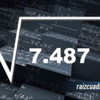 ¿Qué se obtiene al resolver la raíz de 7487?
