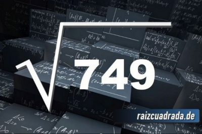 Resultado de la raíz cuadrada de 749