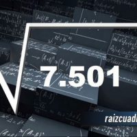 Resultado de la raíz de 7501