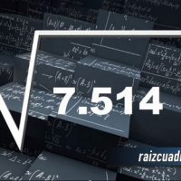 Resultado de la raíz cuadrada de 7514