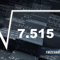 ¿Qué resultado obtenemos al resolver la raíz cuadrada de 7515?
