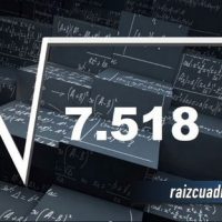 Resultado de la raíz de 7518