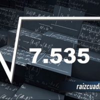 Resultado de la raíz cuadrada de 7535