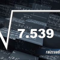 ¿Cuál es la raíz de 7539?