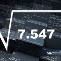 Resultado de la raíz cuadrada de 7547