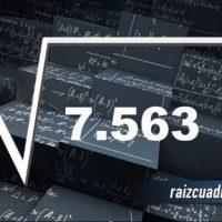 Resultado de la raíz de 7563