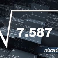 Resultado de la raíz de 7587