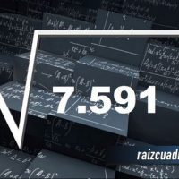 ¿Cuál es el resultado de la raíz de 7591?