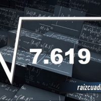 Resultado de la raíz de 7619
