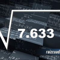 Resultado de la raíz de 7633
