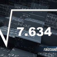 Resultado de la raíz cuadrada de 7634