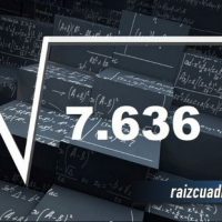 Resultado de la raíz cuadrada de 7636