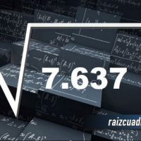Resultado de la raíz cuadrada de 7637