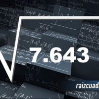 Resultado de la raíz de 7643
