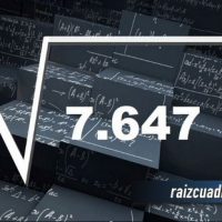 Resultado de la raíz cuadrada de 7647