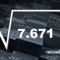 ¿Cuál es el resultado de la raíz cuadrada de 7671?