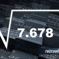 ¿Cuál es el resultado de la raíz de 7678?