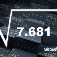 Resultado de la raíz cuadrada de 7681