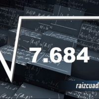 Resultado de la raíz de 7684