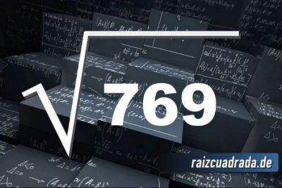 Resultado de la raíz de 769