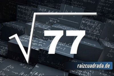 ¿Qué se obtiene al resolver la raíz cuadrada de 77?