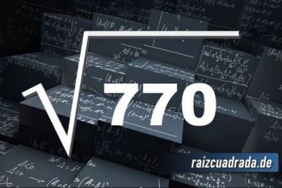 Resultado de la raíz de 770