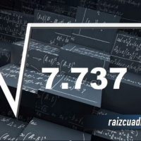 Resultado de la raíz de 7737
