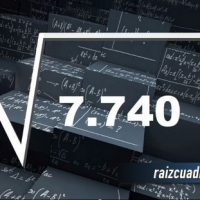 Resultado de la raíz cuadrada de 7740
