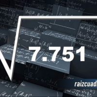 ¿Qué resultado obtenemos al resolver la raíz cuadrada de 7751?