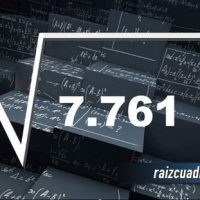¿Cuál es el resultado de la raíz cuadrada de 7761?