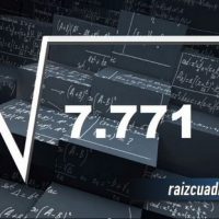 Resultado de la raíz de 7771