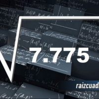 Resultado de la raíz de 7775