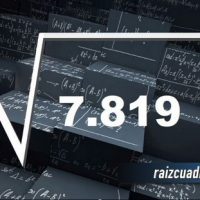 ¿Cuál es el resultado de la raíz cuadrada de 7819?