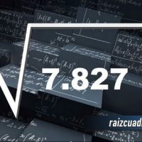 ¿Cuál es el resultado de la raíz de 7827?