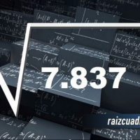 ¿Qué se obtiene al resolver la raíz de 7837?