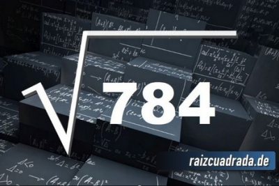 Resultado de la raíz de 784
