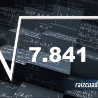 Resultado de la raíz de 7841