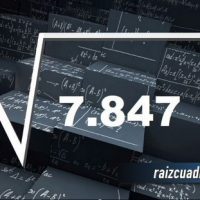 Resultado de la raíz cuadrada de 7847