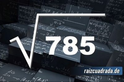 Resultado de la raíz de 785